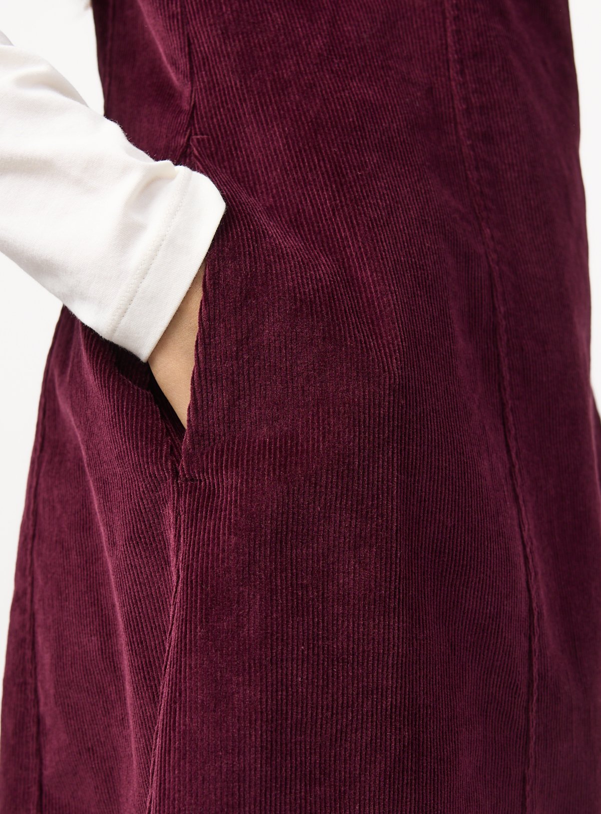 Red Corduroy Sleeveless Mini Dress  18 - Image 3 thumbnail